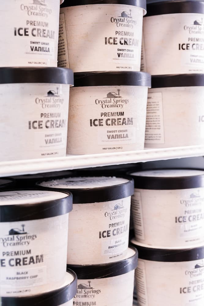 Ice cream at farm store